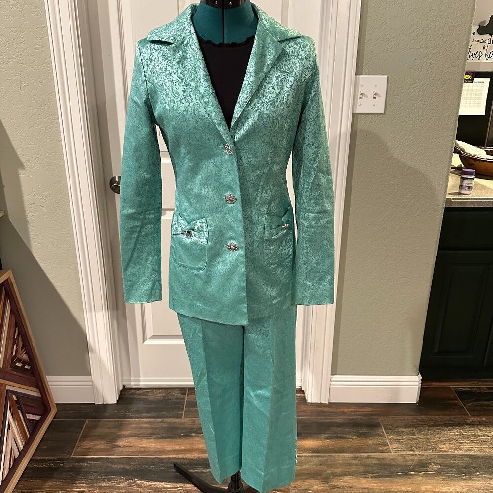 KenzieGirl Teal Brocade Suit